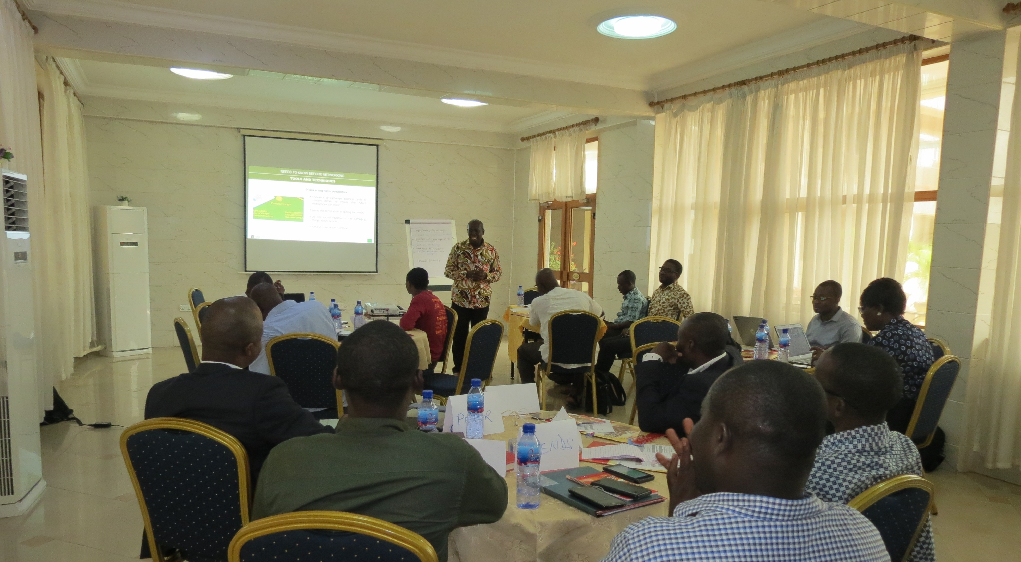 Human-centered design at work among agricultural leaders in West Africa.