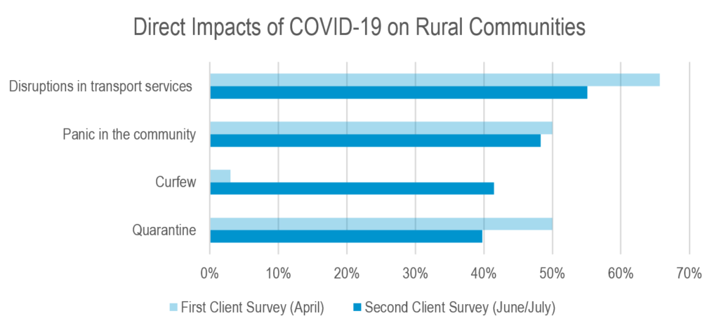 Direct Impacts of COVID-19 on Rural Communities