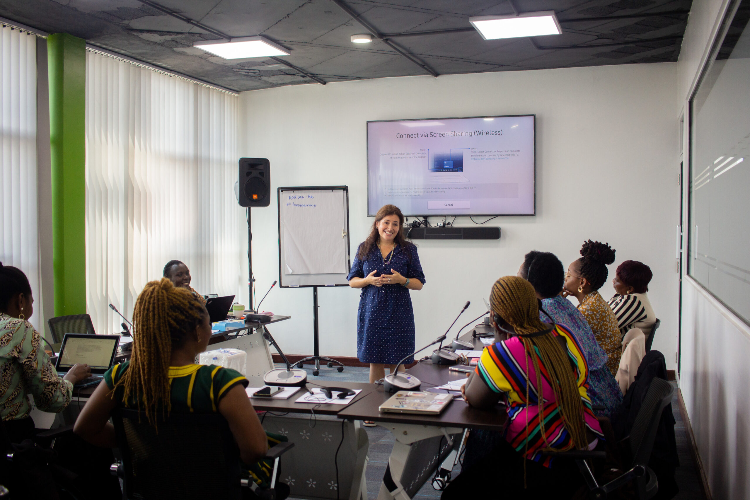 Leonor Gutiérrez, Director of the Women in Agricultural Initiative (WAI), presents to the Women’s Council at a convening in Nairobi, Kenya, in September 2023. Credit: Root Capital.